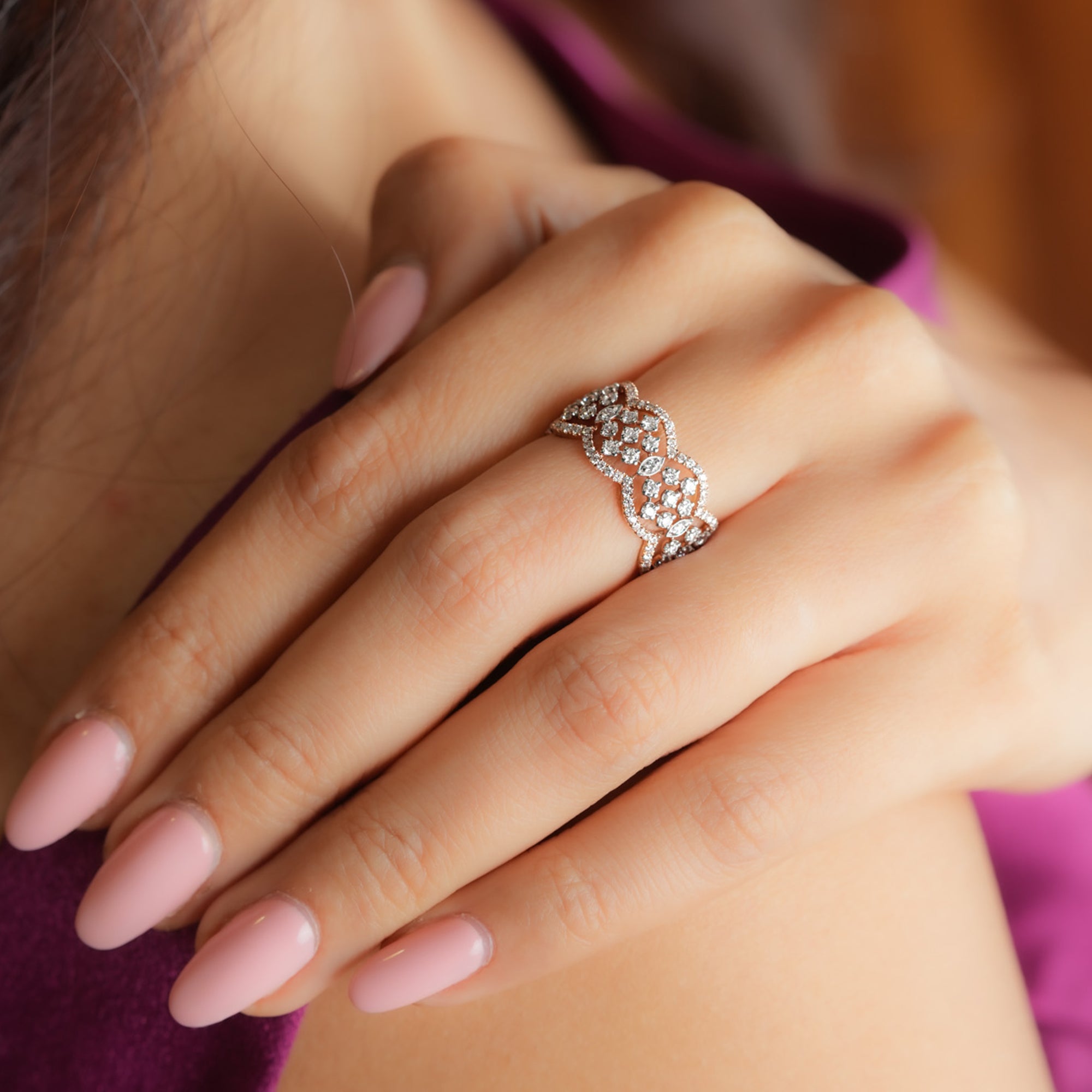 1 Carat Eternity Diamond Ring in 14Kt Gold - Blu Diamonds